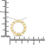 1.40 Carat Genuine Citrine .925 Sterling Silver Pendant