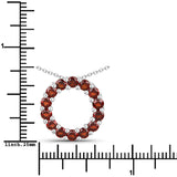 1.68 Carat Genuine Garnet .925 Sterling Silver Pendant