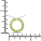 1.40 Carat Genuine Peridot .925 Sterling Silver Pendant