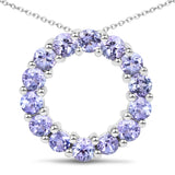 1.40 ct. Genuine Tanzanite .925 Sterling Silver Pendant