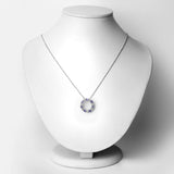 1.47 Carat Genuine Tanzanite and White Topaz .925 Sterling Silver Pendant