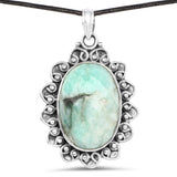 30.15 ct. Genuine Emerald .925 Sterling Silver Pendant