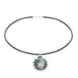 30.15 ct. Genuine Emerald .925 Sterling Silver Pendant