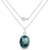 25.10 Carat Genuine Emerald .925 Sterling Silver Pendant