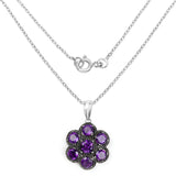 3.43 Carat Genuine Amethyst .925 Sterling Silver Pendant