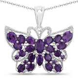 3.83 Carat Genuine Amethyst .925 Sterling Silver Pendant