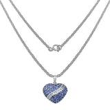 4.17 Carat Genuine Tanzanite & White Topaz .925 Sterling Silver Pendant