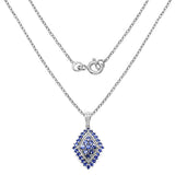 1.47 Carat Genuine Tanzanite .925 Sterling Silver Pendant