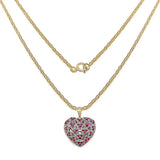 14K Yellow Gold Plated 1.62 Carat Genuine Ruby .925 Sterling Silver Pendant