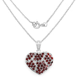 2.60 ct. Genuine Garnet .925 Sterling Silver Pendant