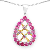 1.48 Carat Genuine Ruby .925 Sterling Silver Pendant