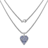 2.74 Carat Genuine Tanzanite .925 Sterling Silver Pendant