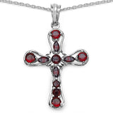 2.60  Carat Genuine Garnet Sterling Silver Pendant