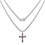 2.60  Carat Genuine Garnet Sterling Silver Pendant