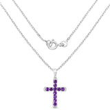 2.64 Carat Genuine Amethyst .925 Sterling Silver Pendant