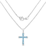 3.85 Carat Genuine Blue Topaz .925 Sterling Silver Pendant