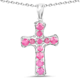2.55 Carat Genuine Ruby .925 Sterling Silver Pendant