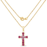 2.67 Carat Glass Filled Ruby .925 Sterling Silver Pendant