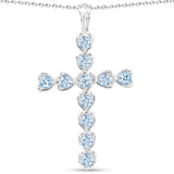 3.52 Carat Genuine Blue Topaz .925 Sterling Silver Pendant