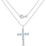 3.52 Carat Genuine Blue Topaz .925 Sterling Silver Pendant