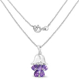1.85 Carat Genuine Amethyst .925 Sterling Silver Pendant