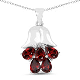2.25 ct. Genuine Garnet .925 Sterling Silver Pendant
