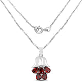 2.25 ct. Genuine Garnet .925 Sterling Silver Pendant