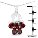 2.25 ct. Genuine Garnet .925 Sterling Silver Pendant