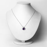 3.30 ct. Genuine Amethyst .925 Sterling Silver Pendant