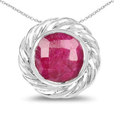 6.31 Carat Genuine Ruby .925 Sterling Silver Pendant