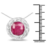 6.31 Carat Genuine Ruby .925 Sterling Silver Pendant