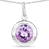 8.00 ct. Genuine Amethyst .925 Sterling Silver Pendant