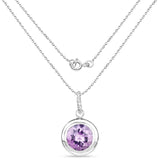 8.00 ct. Genuine Amethyst .925 Sterling Silver Pendant