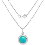 8.05 Carat Genuine Turquoise .925 Sterling Silver Pendant