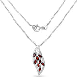 1.60 Carat Genuine Garnet .925 Sterling Silver Pendant