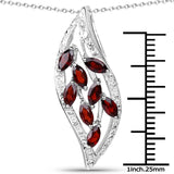 1.60 Carat Genuine Garnet .925 Sterling Silver Pendant