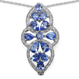 2.06 Carat Genuine Tanzanite Sterling Silver Pendant