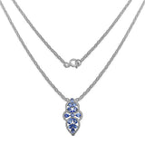 2.06 Carat Genuine Tanzanite Sterling Silver Pendant