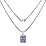 1.20 Carat Genuine Tanzanite .925 Sterling Silver Pendant