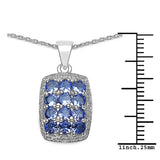 1.20 Carat Genuine Tanzanite .925 Sterling Silver Pendant