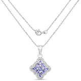 1.47 ct. Genuine Tanzanite .925 Sterling Silver Pendant