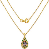 14K Gold Plated 3.75 ct.. t.w. Mydtic Topaz and Chrome-Diopside Pendant in Sterling Silver
