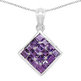 2.40 ct Genuine Amethyst .925 Sterling Silver Pendant