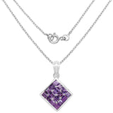 2.40 ct Genuine Amethyst .925 Sterling Silver Pendant