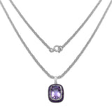 8.30 Carat Genuine Amethyst Sterling Silver Pendant