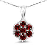2.24 Carat Genuine Garnet .925 Sterling Silver Pendant