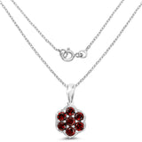 2.24 Carat Genuine Garnet .925 Sterling Silver Pendant