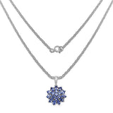 2.42 Carat Genuine Tanzanite Sterling Silver Pendant