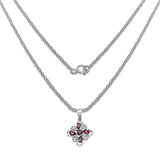 1.70 ct.. t.w. Blue Topaz and Rhodolite Pendant in Sterling Silver