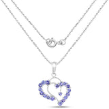 1.77 Carat Genuine Tanzanite .925 Sterling Silver Pendant